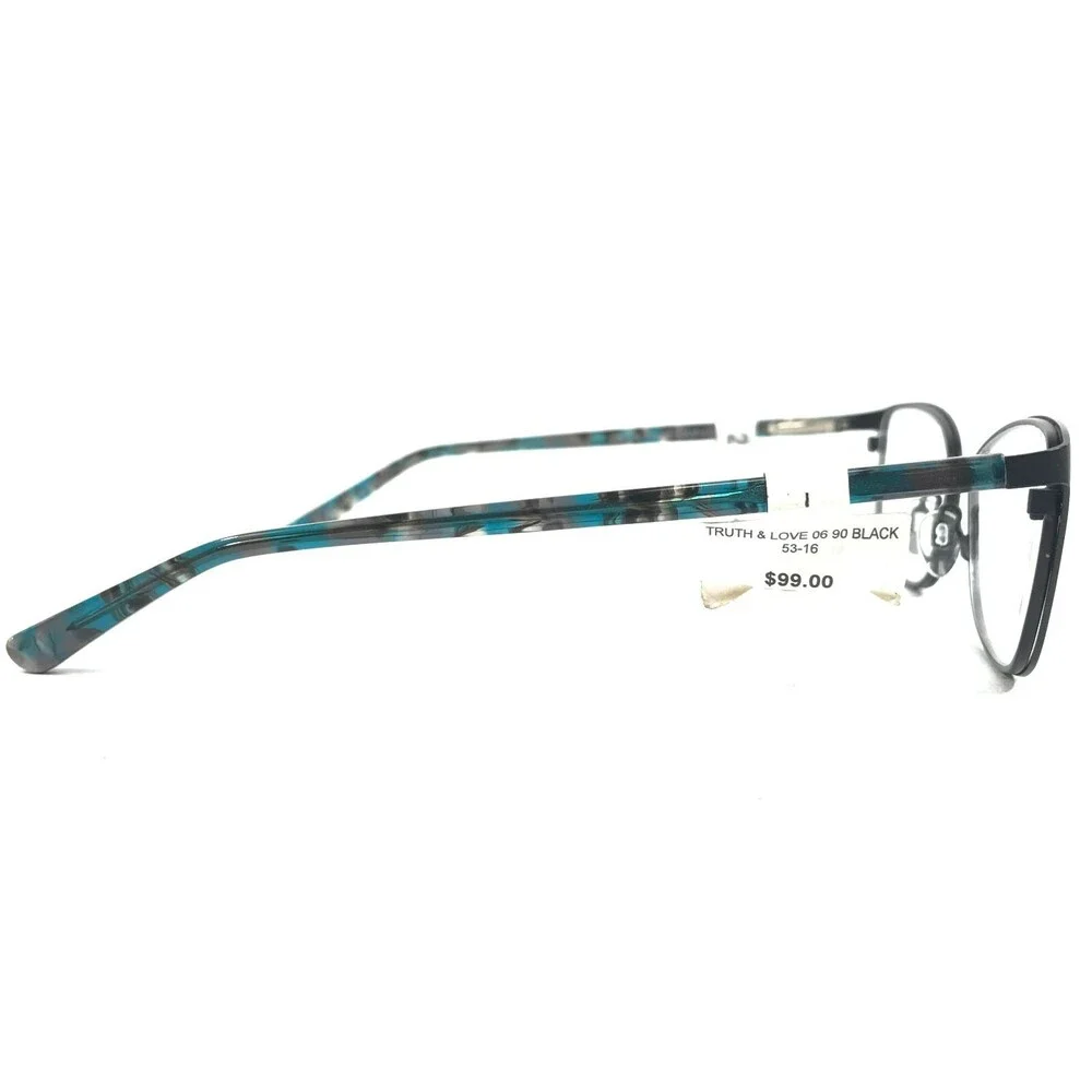 Truth & Love T & L 06 COL 90 Eyeglasses Frames Black Tortoise Cat Eye 53-16-135